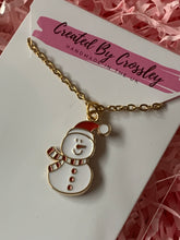 Load image into Gallery viewer, Christmas Snowman Charm Necklace
