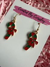 Load image into Gallery viewer, Candycane Charm Earrings
