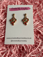 Load image into Gallery viewer, Double Candycane Charm Earrings
