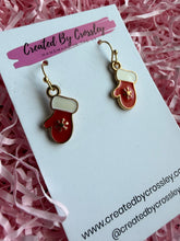 Load image into Gallery viewer, Christmas Mittens Charm Earrings
