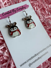 Load image into Gallery viewer, Festive Penguin Charm Earrings
