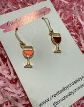 Load image into Gallery viewer, Red Wine Charm Earrings
