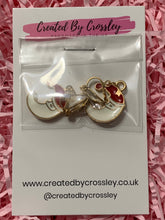 Load image into Gallery viewer, Santa Moon Clip On Earrings
