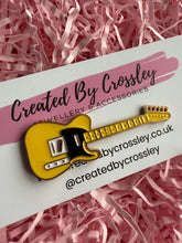 Load image into Gallery viewer, Yellow Guitar Pin Badge
