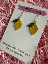 Load image into Gallery viewer, Lemon Charm Earrings

