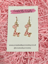 Load image into Gallery viewer, Colourful Giraffe Charm Earrings
