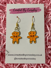 Load image into Gallery viewer, Gingerbread Man Charm Earrings
