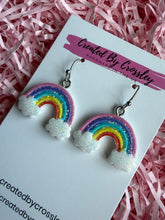 Load image into Gallery viewer, Glitter Rainbow Charm Earrings
