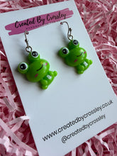 Load image into Gallery viewer, Frog Charm Earrings
