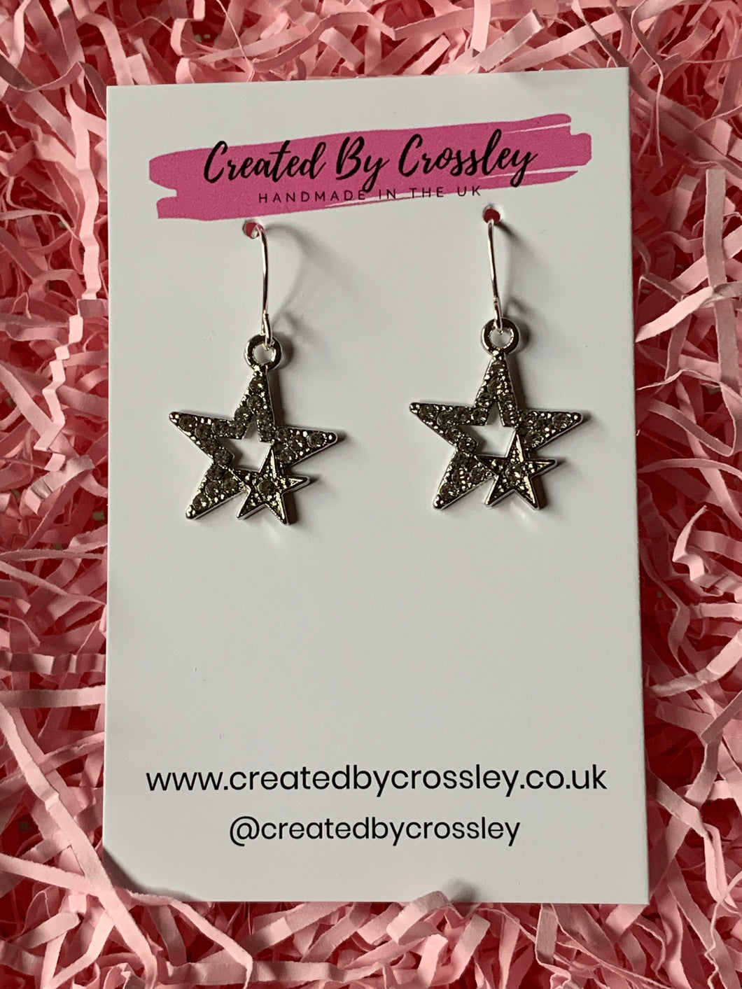 Sparkly Star Charm Earrings