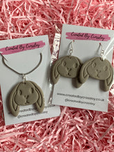 Load image into Gallery viewer, Rabbit Clay Earrings and Necklace
