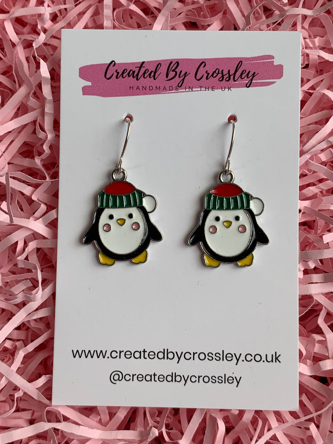 Christmas Penguin Charm Earrings