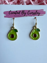 Load image into Gallery viewer, Avocado Charm Earrings
