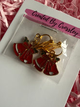 Load image into Gallery viewer, Red Bell Clip On Earrings
