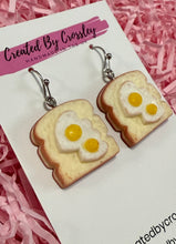 Load image into Gallery viewer, Egg Toast Charm Earrings

