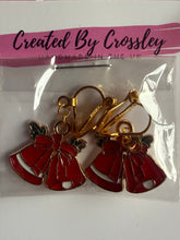 Load image into Gallery viewer, Red Bell Clip On Earrings
