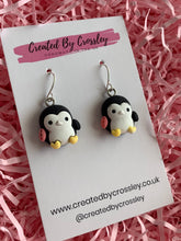 Load image into Gallery viewer, Penguin Charm Earrings
