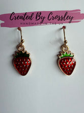 Load image into Gallery viewer, Strawberry Charm Earrings
