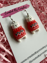 Load image into Gallery viewer, Polar Bear Charm Earrings
