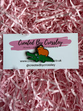 Load image into Gallery viewer, Capybara crocodile Pin badge
