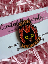 Load image into Gallery viewer, Funny Fire Cat Pin Badge
