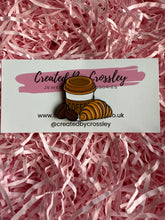 Load image into Gallery viewer, Coffee Croissant Pin Badge
