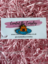 Load image into Gallery viewer, Swimming Capybara Pin Badge
