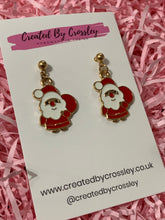 Load image into Gallery viewer, Santa Stud Charm Earrings
