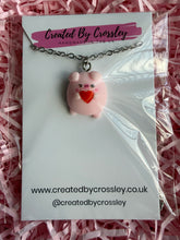Load image into Gallery viewer, Heart Pig Charm Necklace
