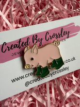 Load image into Gallery viewer, Welly Boot Piglet Pin Badge
