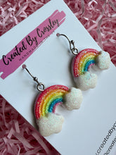 Load image into Gallery viewer, Glitter Rainbow Charm Earrings
