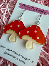 Load image into Gallery viewer, Mushroom Charm Earrings
