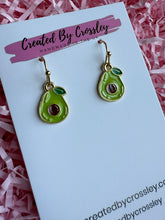 Load image into Gallery viewer, Avocado Charm Earrings
