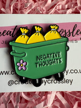 Load image into Gallery viewer, “Negative Thoughts” Trash Bin Pin Badge
