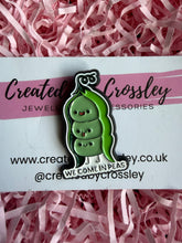 Load image into Gallery viewer, “We come in peas” Peapod Pin Badge
