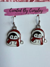 Load image into Gallery viewer, Festive Penguin Charm Earrings
