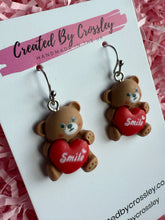 Load image into Gallery viewer, Smile Bear Charm Earrings
