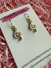 Load image into Gallery viewer, Treble Clef Charm Earrings
