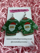 Load image into Gallery viewer, Santa Christmas Jumper Charm Earrings
