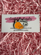 Load image into Gallery viewer, “Chubby Cat” Orange Cat Pin Badge
