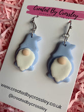 Load image into Gallery viewer, Light Blue Gonk Clay Earrings
