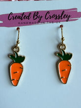 Load image into Gallery viewer, Carrot Charm Earrings
