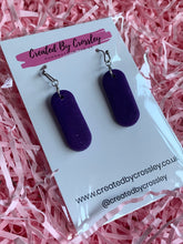 Load image into Gallery viewer, Purple Clay Earrings

