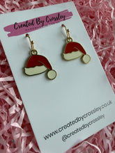 Load image into Gallery viewer, Santa Hat Charm Earrings
