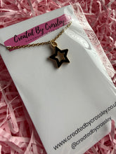 Load image into Gallery viewer, Black Outline Star Charm Necklace
