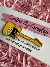 Load image into Gallery viewer, Yellow Guitar Pin Badge
