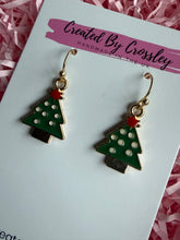 Load image into Gallery viewer, Christmas Tree Charm Earrings
