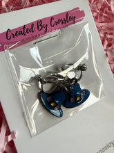 Load image into Gallery viewer, Blue Witch Hat Clip On Earrings

