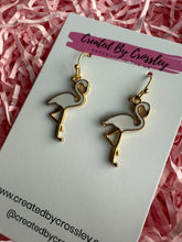 Load image into Gallery viewer, White Flamingo Charm Earrings
