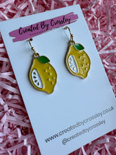 Load image into Gallery viewer, Lemon Charm Earrings
